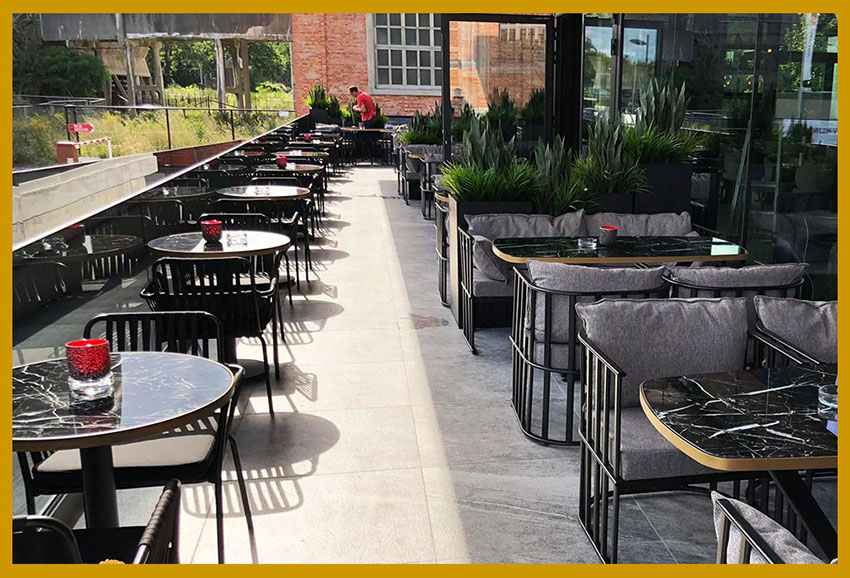dış mekan cafe mobilyaları, modern cafe mobilyaları